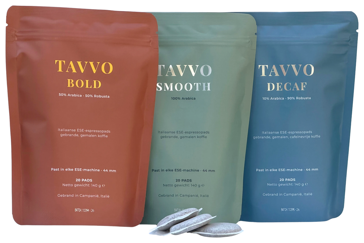 TAVVO Napolitaanse ESE-koffiepads verpakking